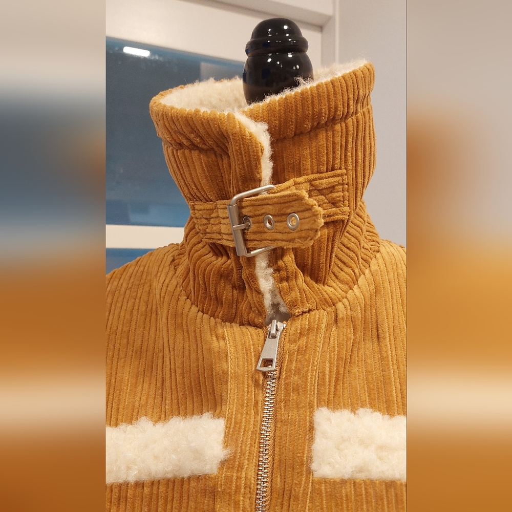 BDG Tan Teddy Jacket with Cream Accents - Picture 2 of 12